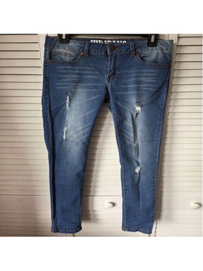 Women's VIP Jeans Distressed Ankle Jeans Size 9/10 Blue